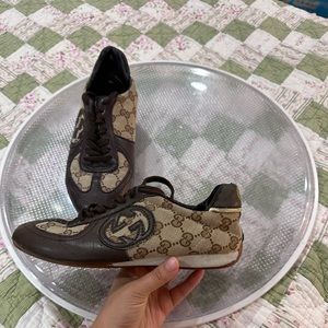 Pre-Loved Gucci Brown Sneakers